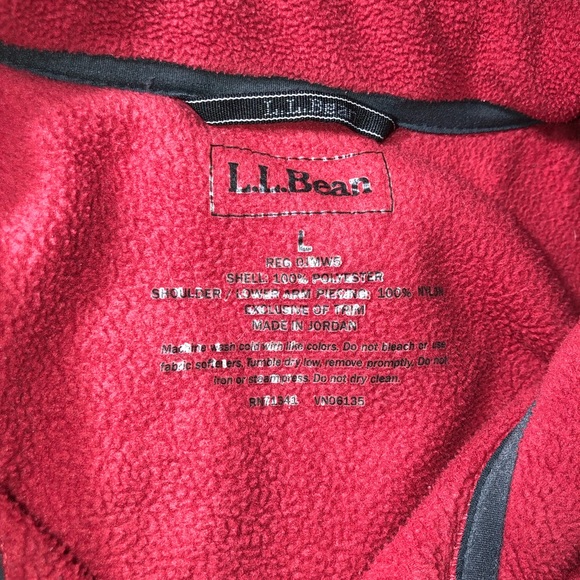 L.L. Bean Red Fleece - Picture 3 of 7